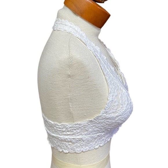 Aerie Woman’s White Lace Floral Chic Lightly Lined Bralette Size Small - Picture 3 of 6